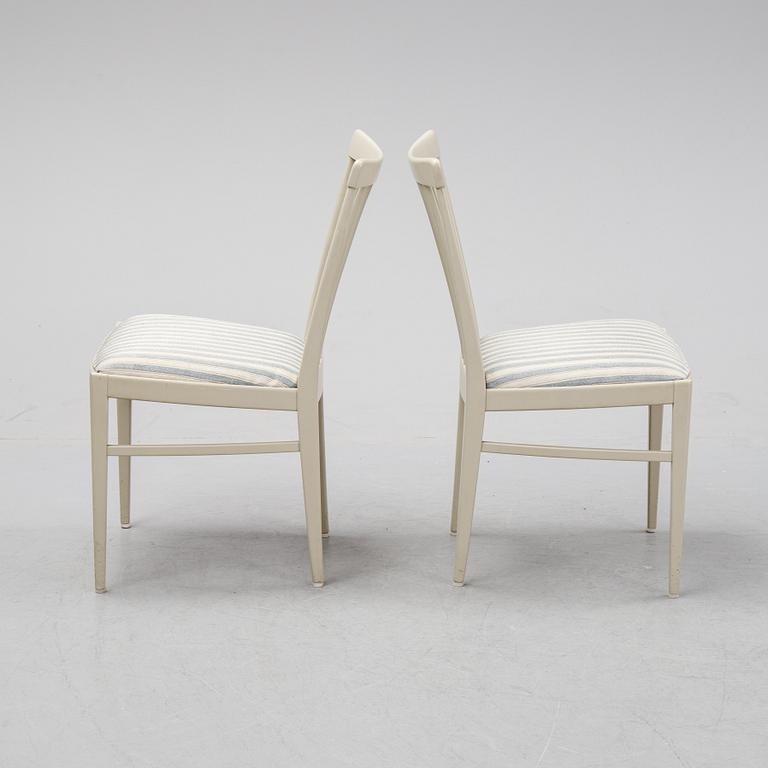 A dining table and six chairs by Carl Malmsten for Bodafors.