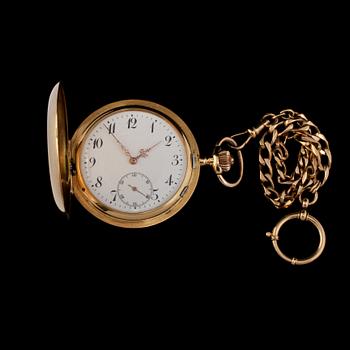 FICKUR, savonett, 18k guld,1900-talets början. Vikt 130 g.