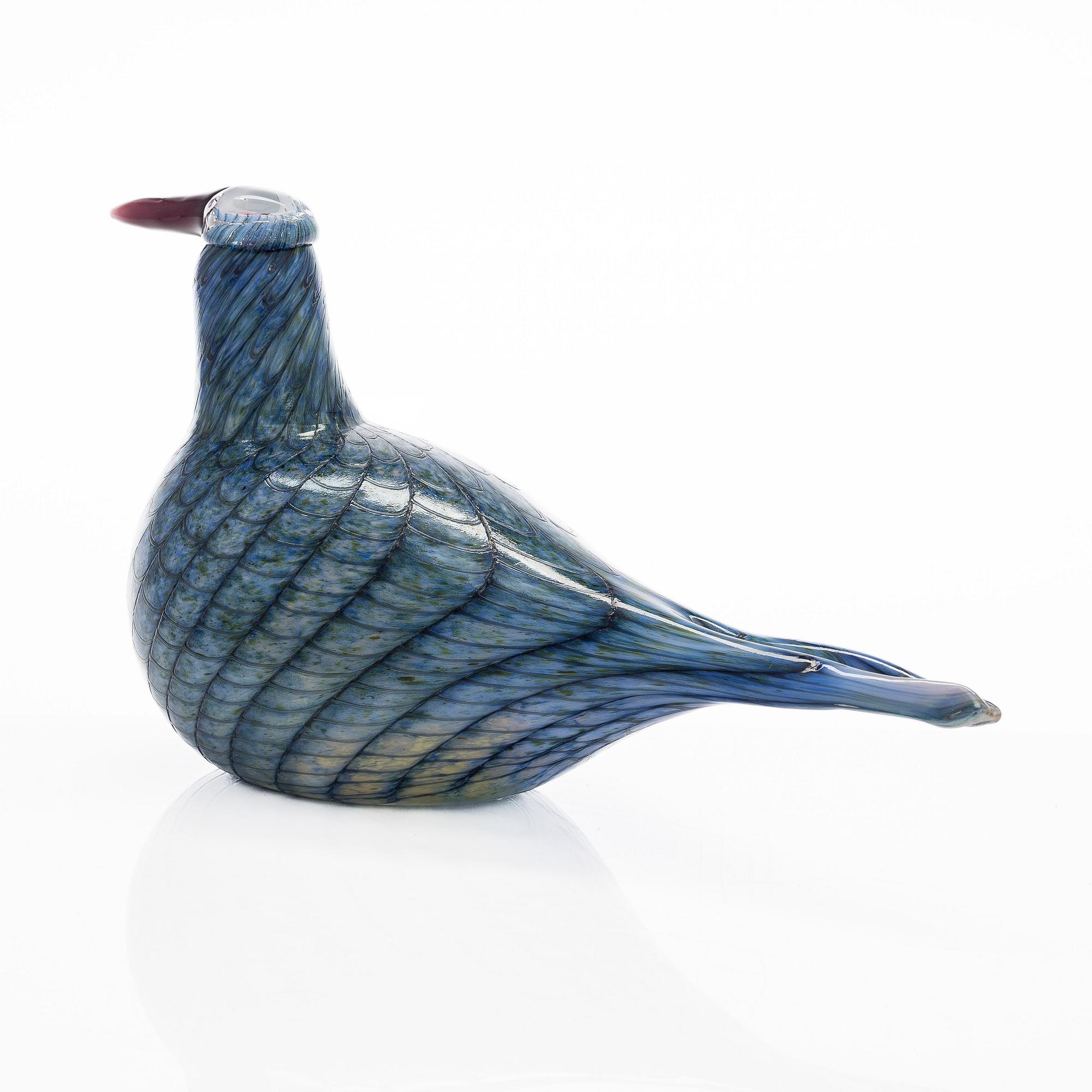 Oiva Toikka, A glass bird, 'Rusee grebe', signed O. Toikka Nuutajärvi.