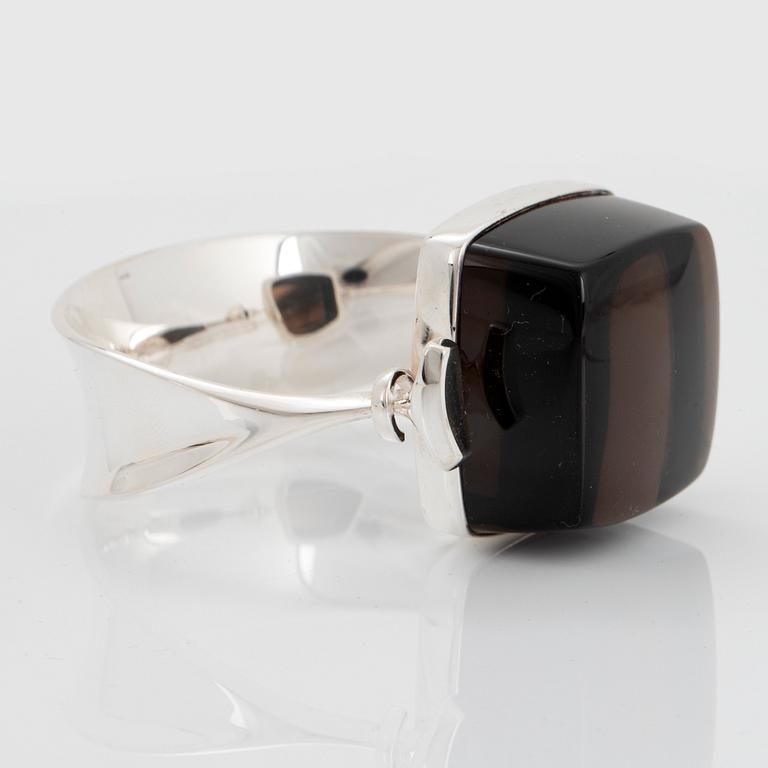 Vivianna Torun Bülow-Hübe, a sterling and qvartz bangle, Georg Jensen, Denmark, design nr 203B.