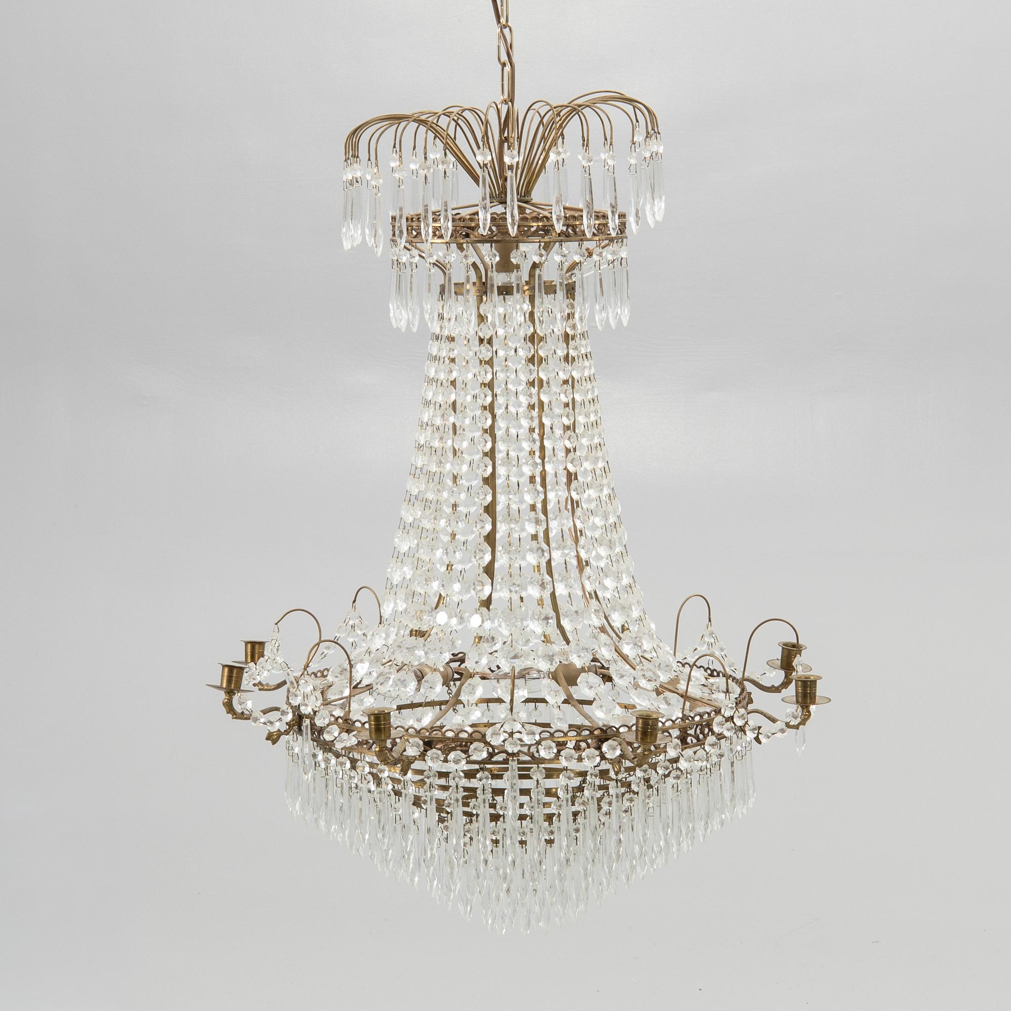 Chandelier, Gustavian style, 20th century.