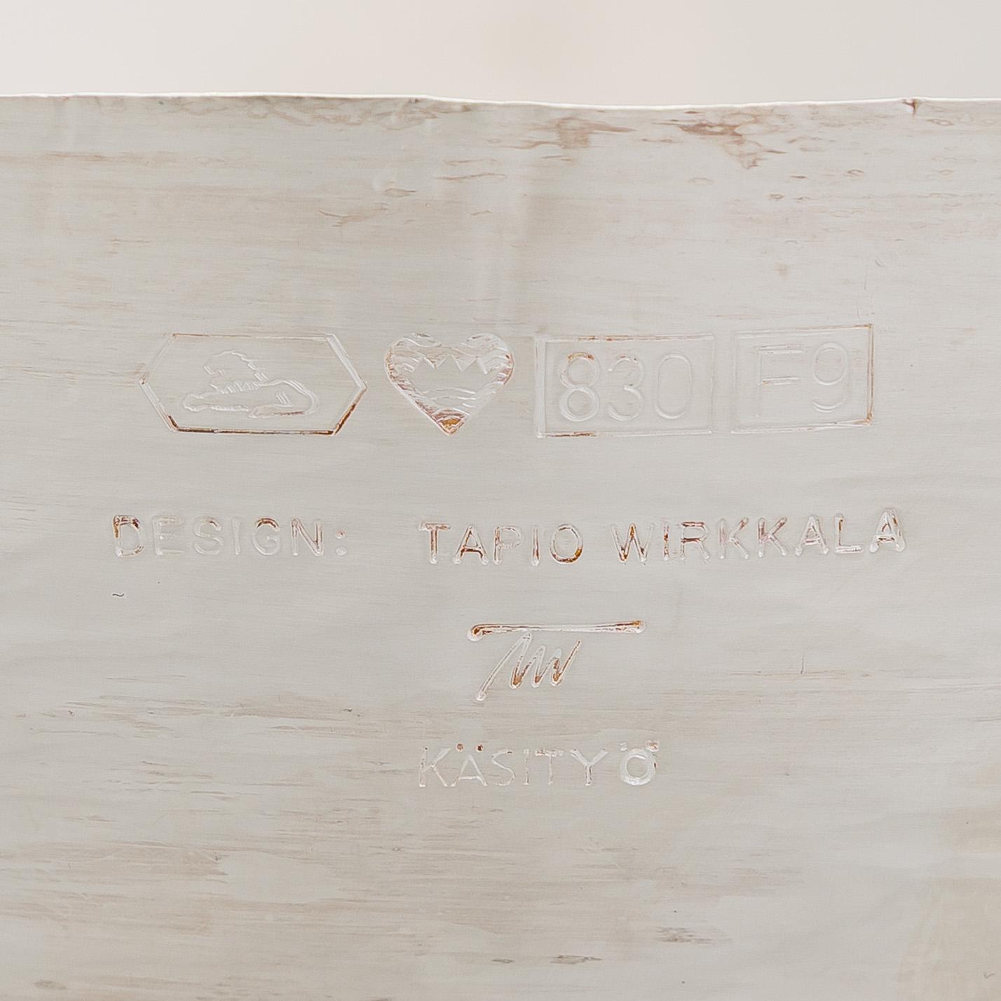 Tapio Wirkkala, a silver 'TW 243' bowl, Kultakeskus, Hämeenlinna 2007.