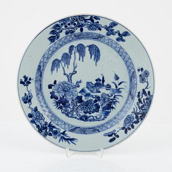 Karott samt fat, kompaniporslin. Qingdynastin, Qianlong (1736-95).