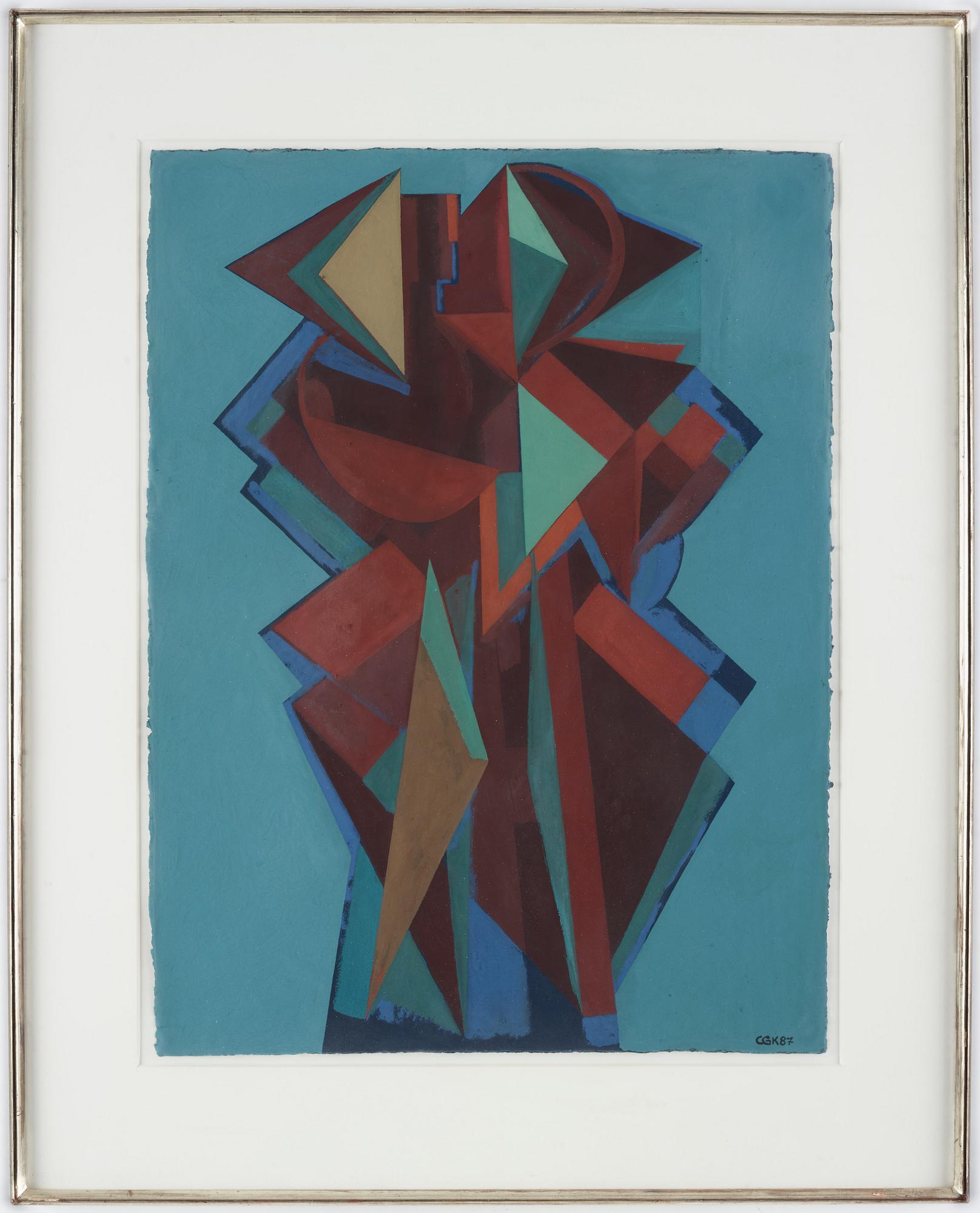C Göran Karlsson, tempera on paper, signed and dated -87.