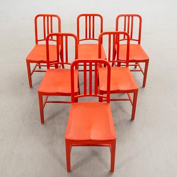 Chairs, 6 pcs, "111 Navy Chair", Emeco & Coca-Cola. USA 21st century.