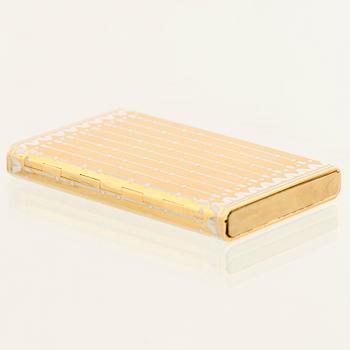 CARTIER ETUI, 18K guld, vit emalj, importstämplar Jacques Cartier, London 1927-33.