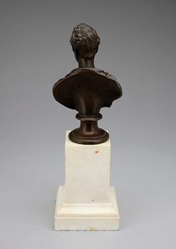 PORTRÄTTBYST, brons, 1800-talets andra hälft.