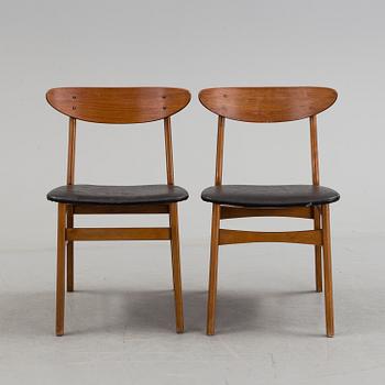 A set of six (4+2) chairs, Faldseld and Farstrup, Denmark.