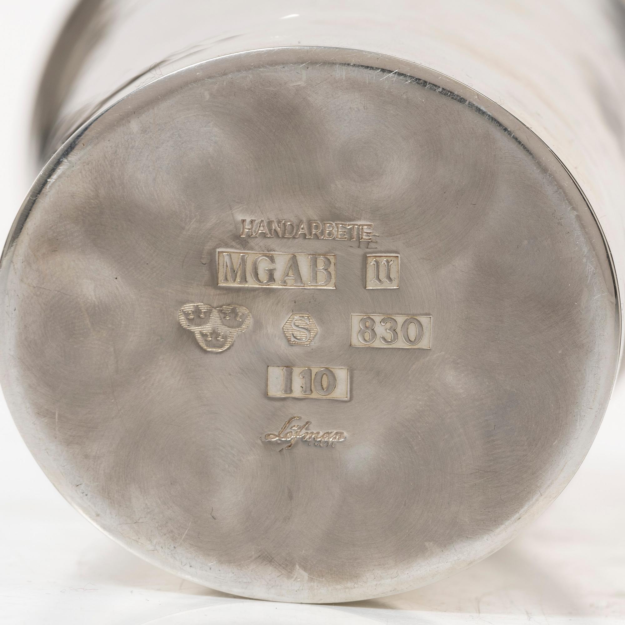 Eric Löfman, trophy, silver, MGAB, 1983.