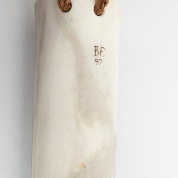 A reindeer horn knife by Bertil Fällman, signed and dated -97.