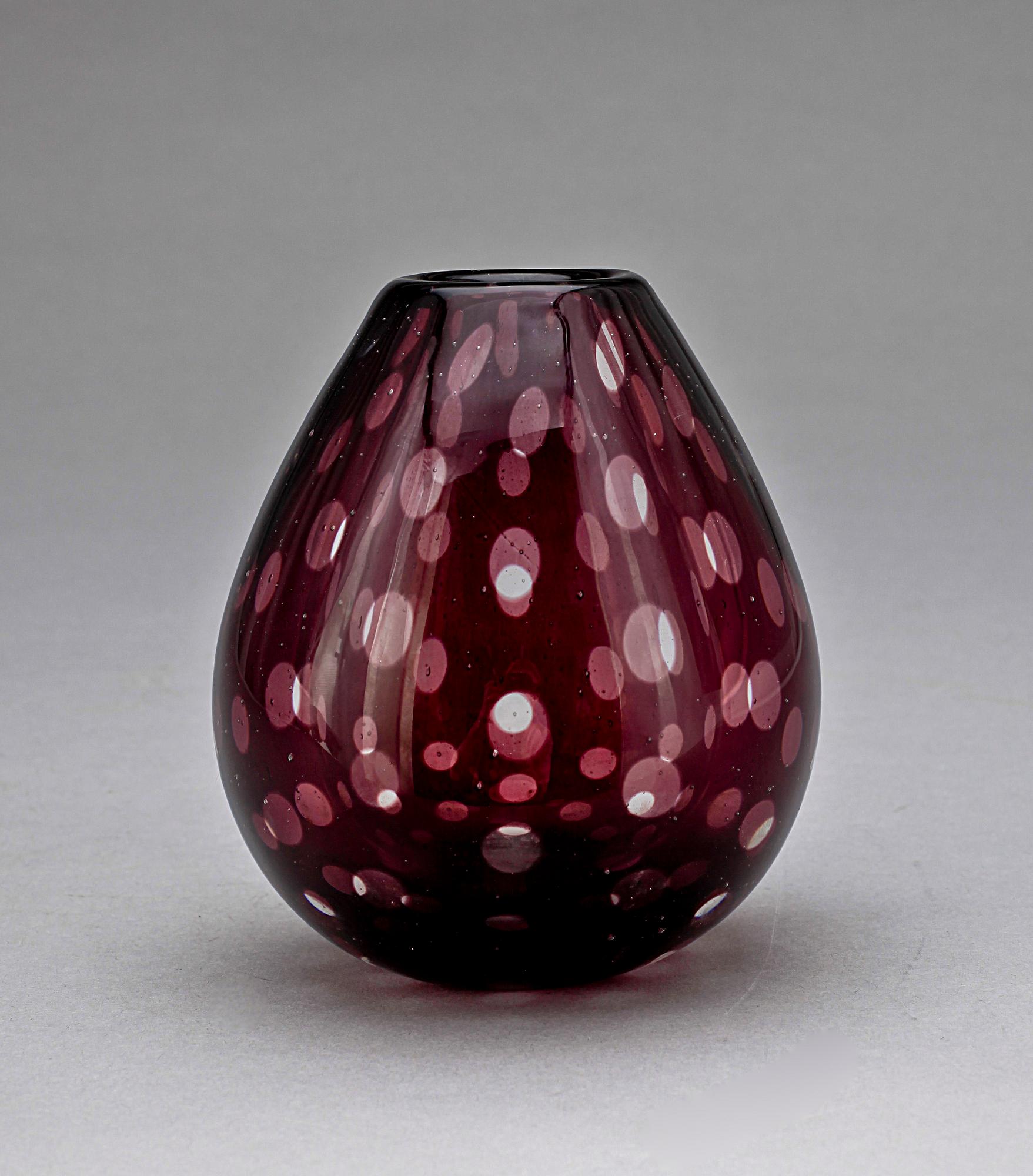 VAS, glas, slipgraal, Edward Hald, Orrefors, sign o nr 1629.
