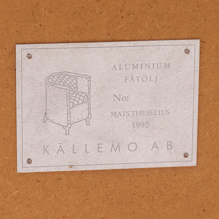 Mats Theselius, fåtölj ”Aluminium chair”, ed. 133/200, Källemo efter 1990.