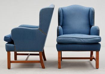 FÅTÖLJER, ett par, Norell, 1900-talets slut.