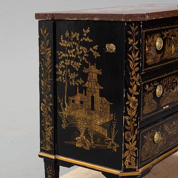 A 19th century gustavian style chest of drawers.