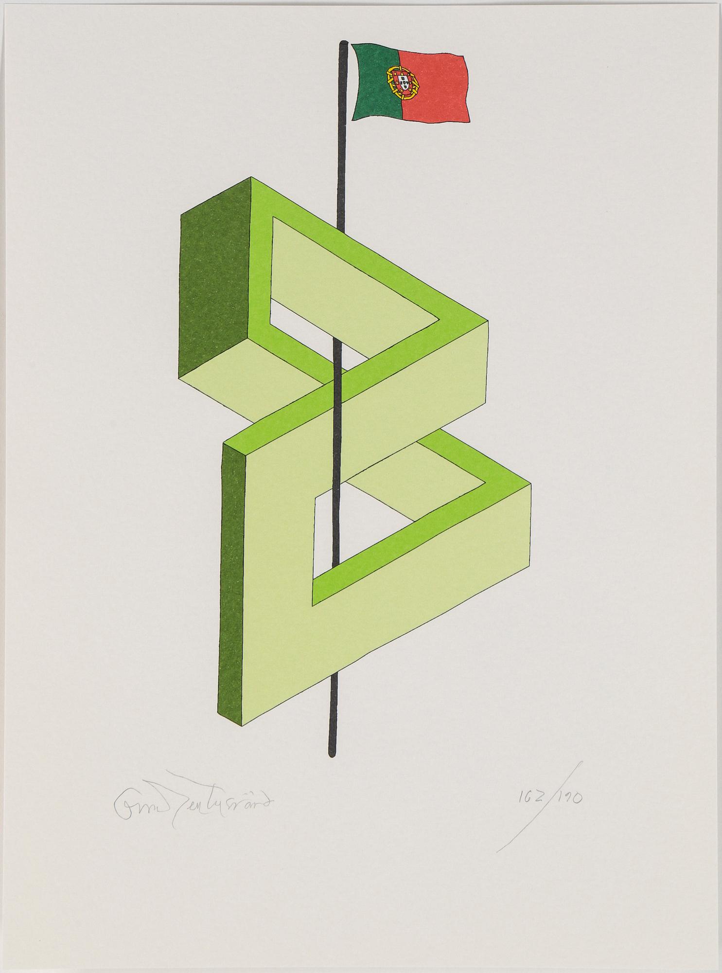 OSCAR REUTERSVÄRD, 15 st, mapp av färglitografier, signerade och numrerade 162/190.