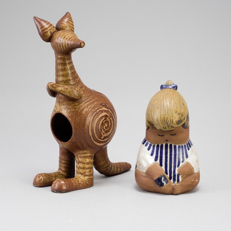 Two Lisa Larson stoneware figurines, Gustavsberg.