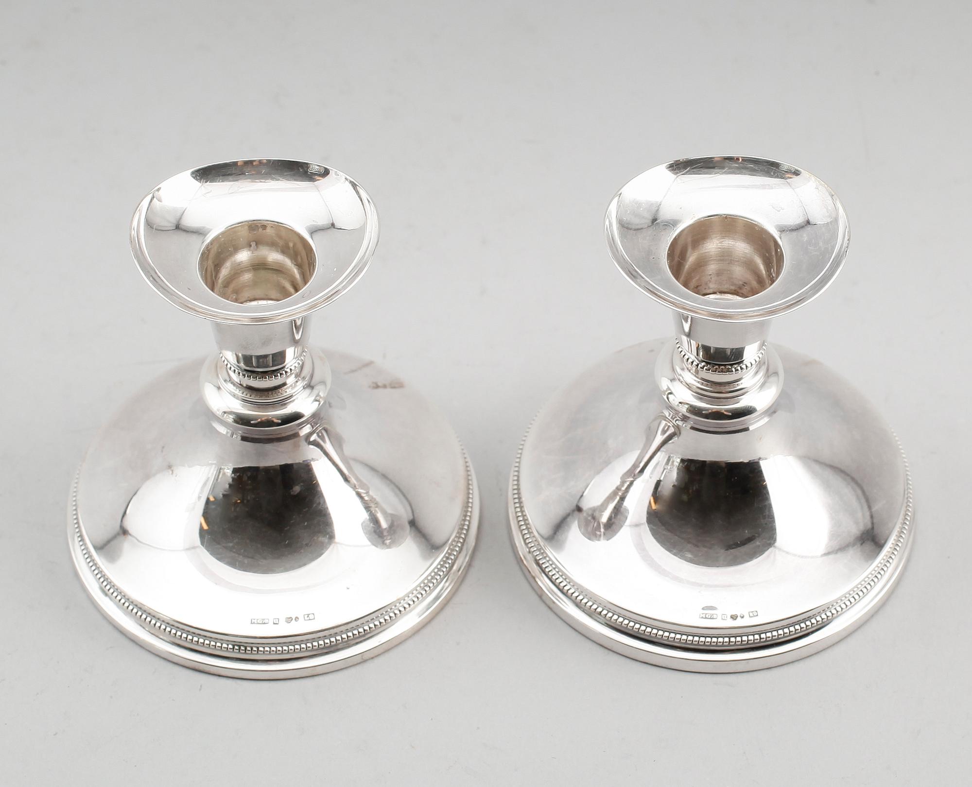 LJUSSTAKAR, 1 par, silver, MGAB, Uppsala 1960-tal.