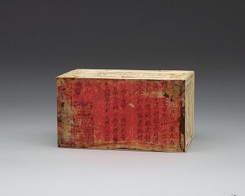 TESKRIN, elfenben och ben. Qing dynastin, 1700-tal.