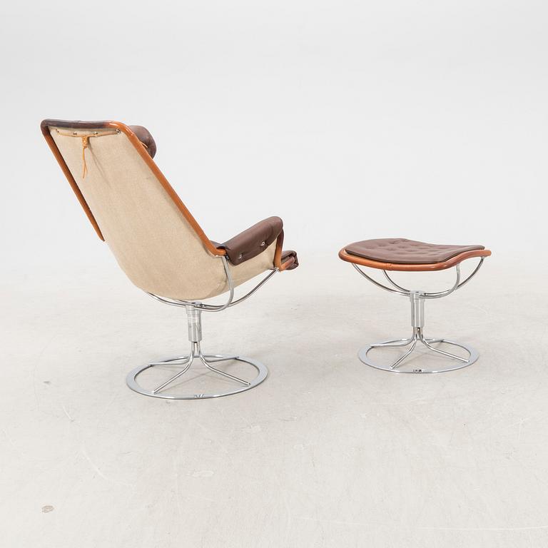 Bruno Mathsson, a jetson leather armchair and stool 2012.