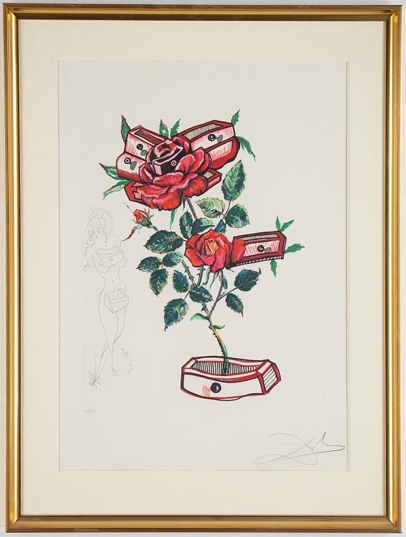 Salvador Dalí, etching and lithograph in colours, signed 41/350.