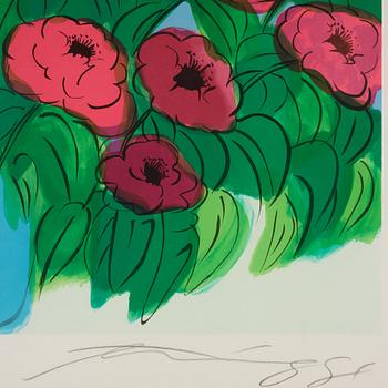 Walasse Ting, Still life with flowers.