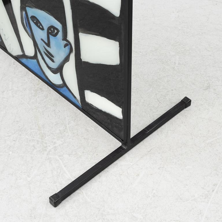 Ulrica Hydman-Vallien, a glass wall, signed.