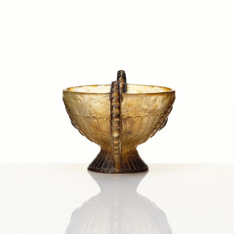 Gabriel Argy-Rousseau, skål, pâte de verre, Frankrike, ca 1927.