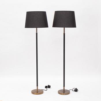 Harald Notini, or Uno Westerberg, a pair of floor lamps model "15784", Arvid Böhlmarks Lampfabrik, 1960s.