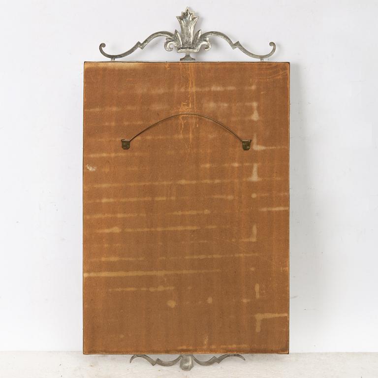 Edvin Ollers, mirror, pewter, Swedish Grace, 1920s/30s.