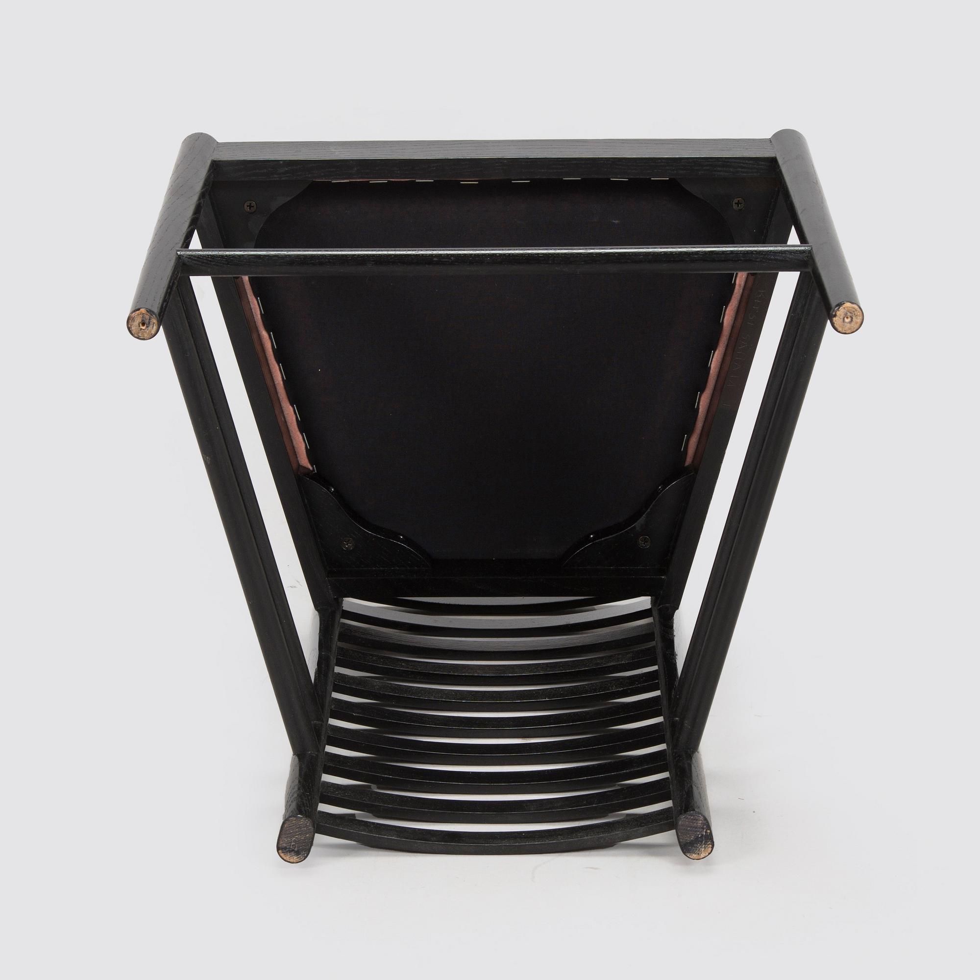 Charles Rennie Mackintosh, a 'Hill house 1' chair for Cassina, designed in 1902.