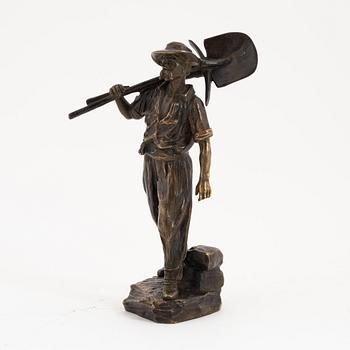 Émile Joseph Carlier, skulptur, brons, signerad. Höjd 21,5 cm.