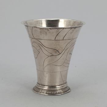 BÄGARE, silver, Finland, Tavastehus 1782, Petter Törnqvist. Vikt 52 g.