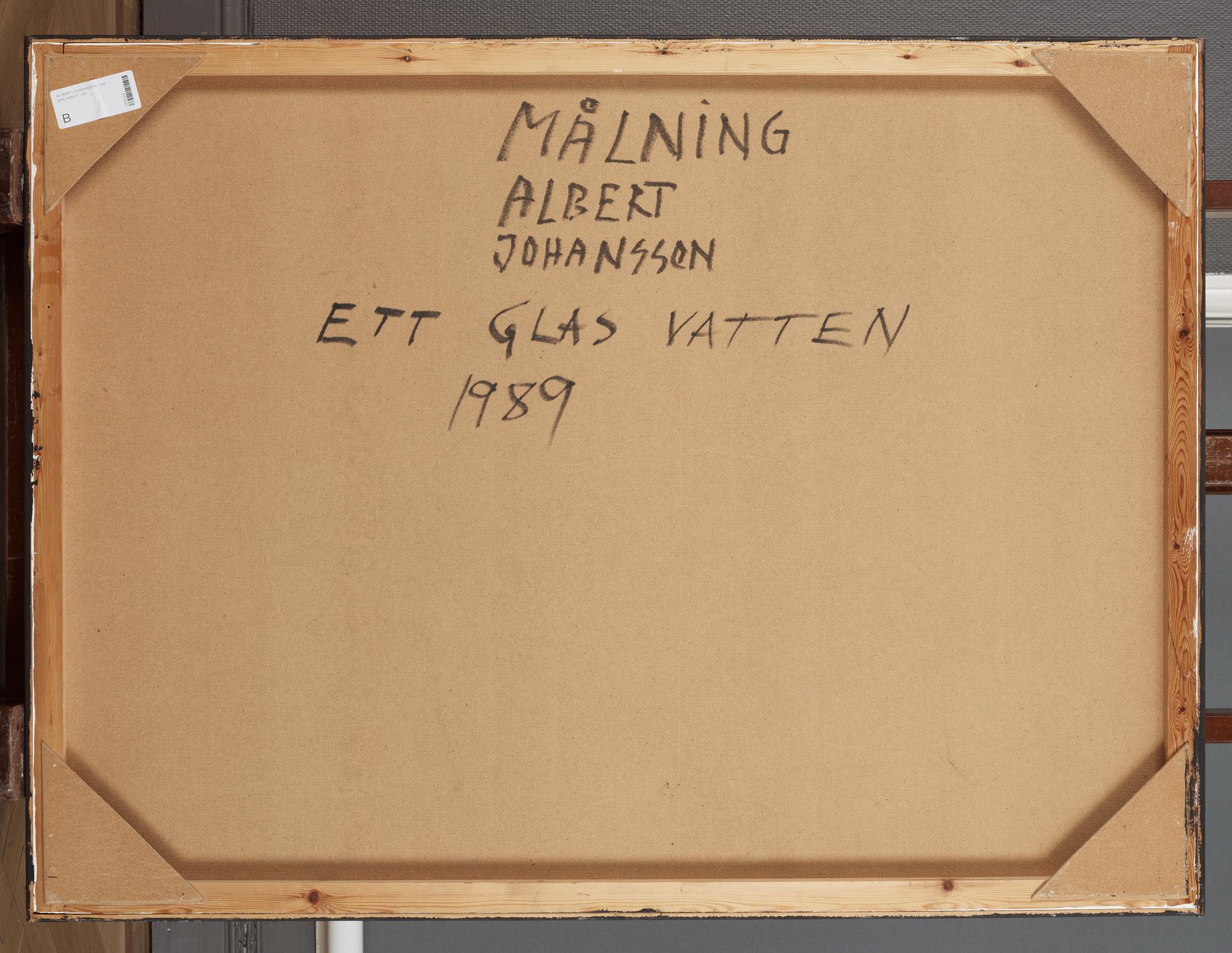 Albert Johansson, "Ett glas vatten".