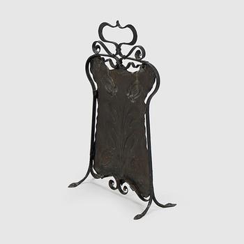 Fire screen, early 20th century.