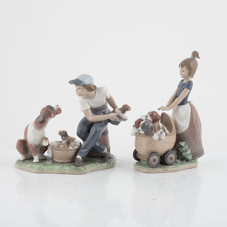 Figurines, 2 pcs, porcelain, Lladró, Spain.