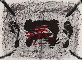 ANTONI TÀPIES, 12 lithographs, 2 silkscreens, 1 etching, signed and numbered.