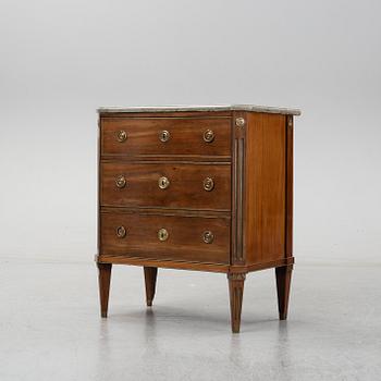 A late gustavian chest of drawers, Stockholm, late 18th century.