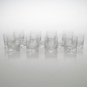 Tapio Wirkkala, whiskyglas,"Gaissa" 13 st,  Iittala 1960-tal.
