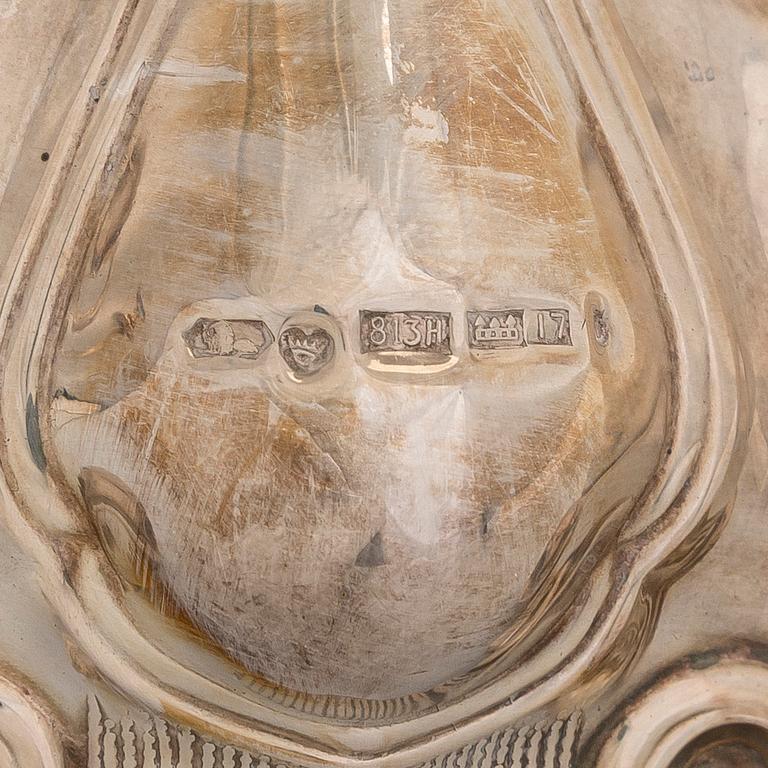 A silver candelabra and a pair of silver candlestick, Kultakeskus Hämeenlinna 1962 and 1985.