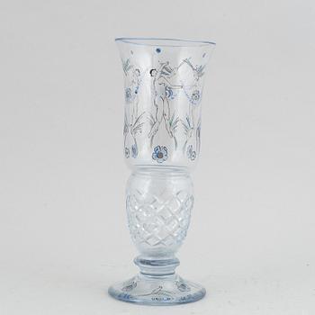 A Wiener Werkstätte glass vase, early 20th Century.