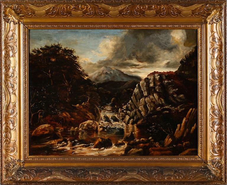 OKÄND KONSTNÄR, olja på duk, signerad W Muller, 1800-/1900-tal.