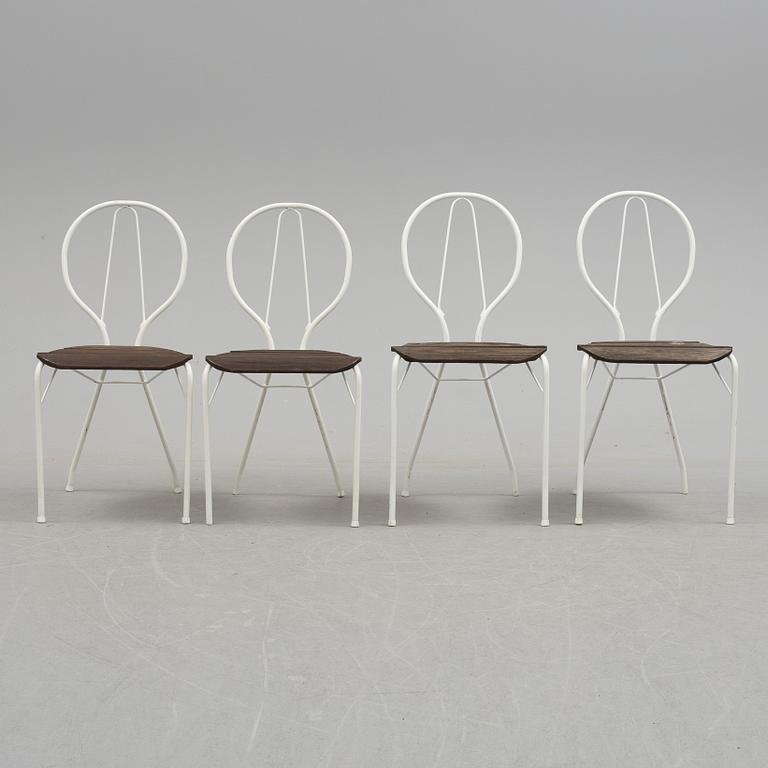 Four "Pia" garden chairs designed by Tore Ahlsén for Gärsnäs, 1950s.