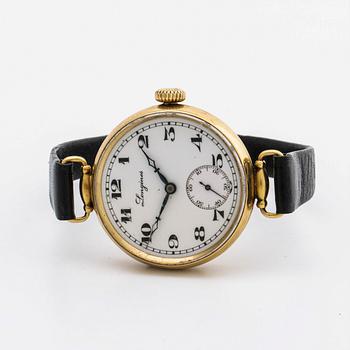 LONGINES 18K gold, "9 Grand Prix", 35 mm, manual, year 1928.