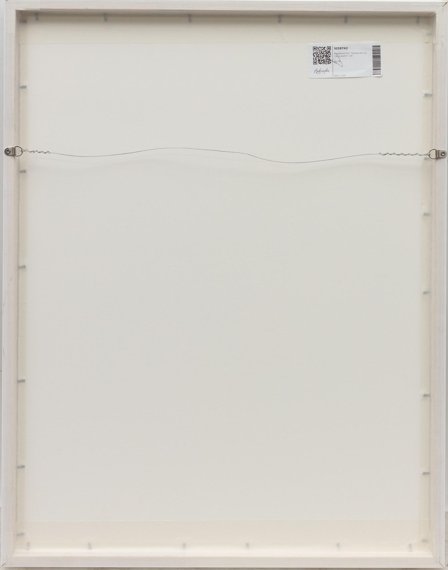 Madeleine Pyk, "Restaurant La Campanette".