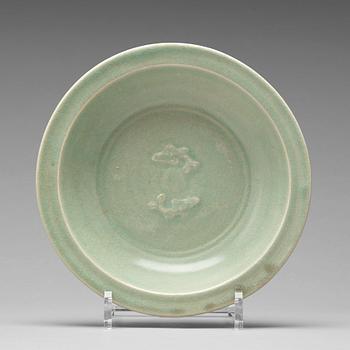 678. A Longquan celadon twin fish dish, Southern Song dynasty (1127-1279).