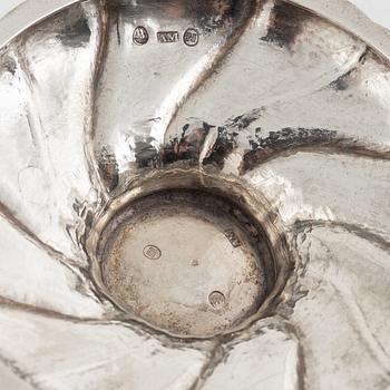 A silver bowl and a box with cover, including Denmark, mid 19th Century.