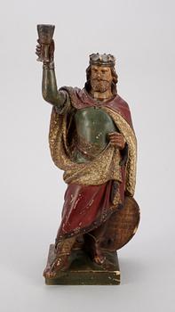 LJUSSTAKE, terracotta, omkring sekelskiftet 1900.