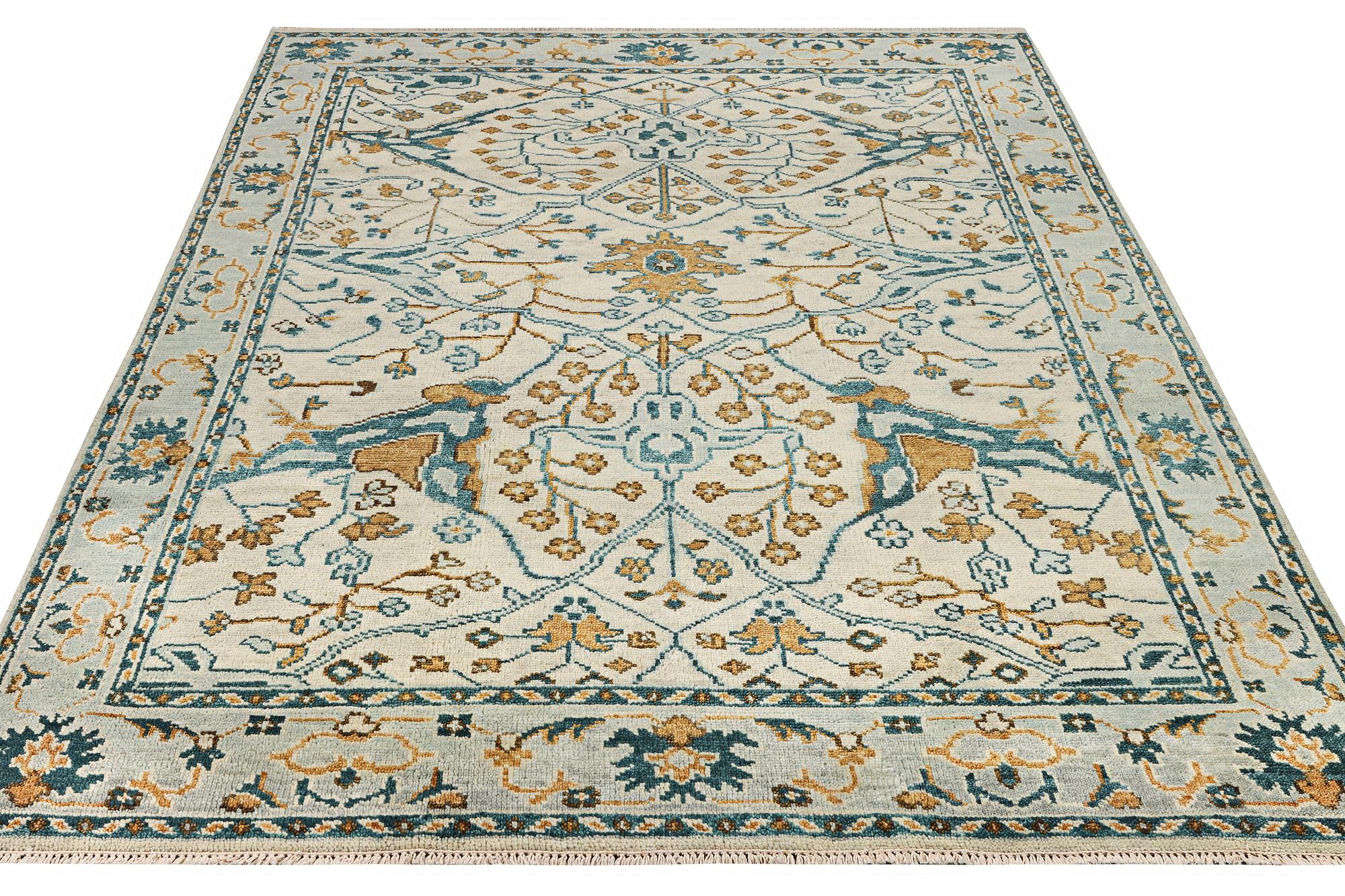 An oriental carpet with Mamluk design, c. 302 x 234 cm.