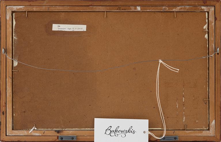 Olle Nordberg, olja på pannå, signerad.