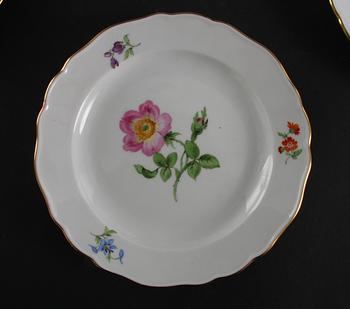 FRUKTTALLRIKAR, 6 st, porslin, Meissen.